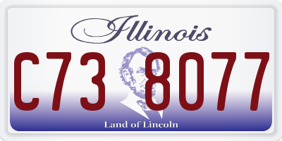 IL license plate C738077