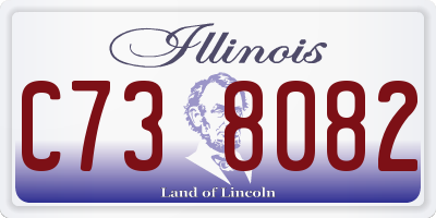 IL license plate C738082