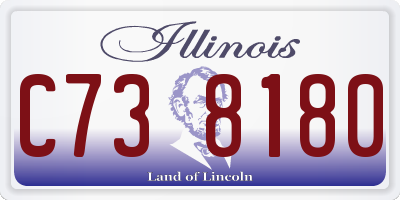 IL license plate C738180