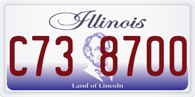 IL license plate C738700