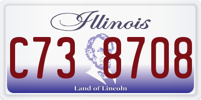 IL license plate C738708