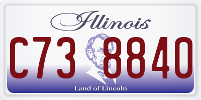 IL license plate C738840