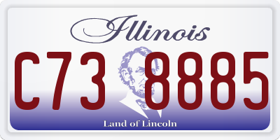 IL license plate C738885