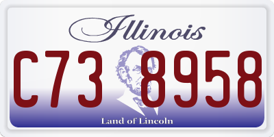 IL license plate C738958