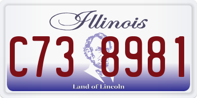 IL license plate C738981