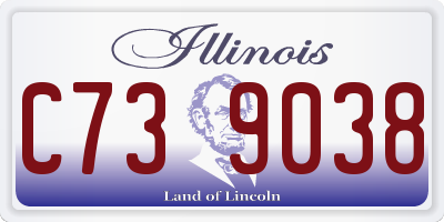 IL license plate C739038