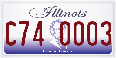 IL license plate C740003