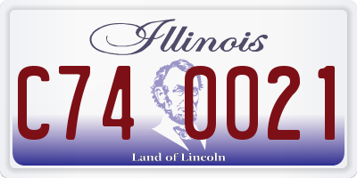 IL license plate C740021