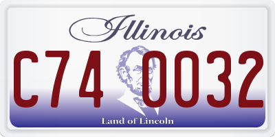 IL license plate C740032