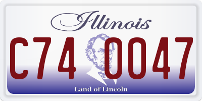 IL license plate C740047