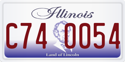 IL license plate C740054