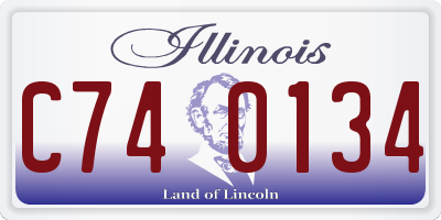 IL license plate C740134