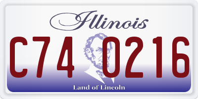 IL license plate C740216