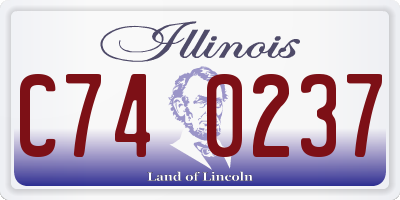 IL license plate C740237