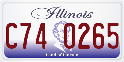 IL license plate C740265
