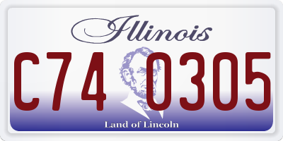 IL license plate C740305