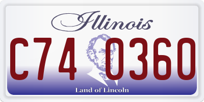 IL license plate C740360