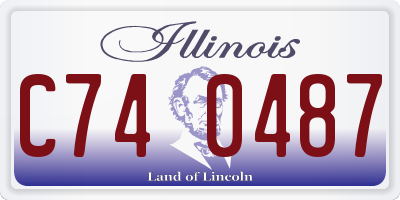 IL license plate C740487