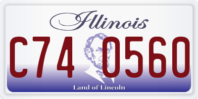 IL license plate C740560
