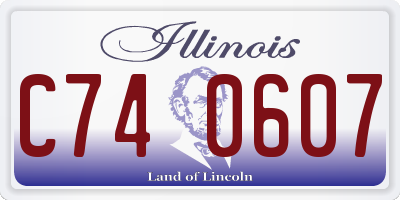 IL license plate C740607