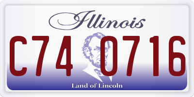 IL license plate C740716