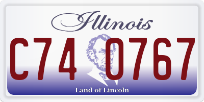 IL license plate C740767