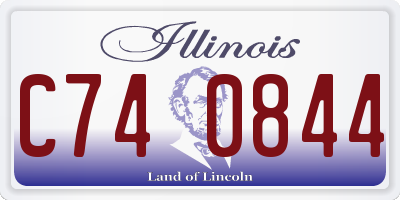 IL license plate C740844