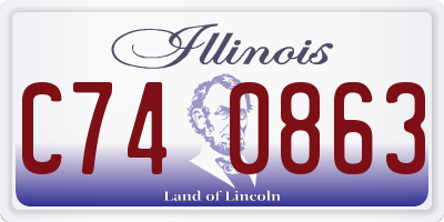 IL license plate C740863