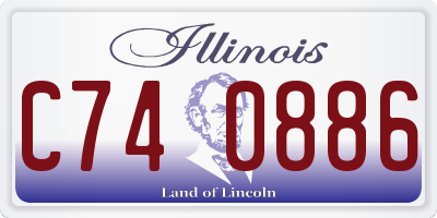 IL license plate C740886