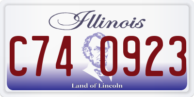 IL license plate C740923
