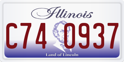 IL license plate C740937