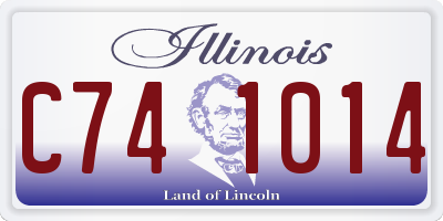 IL license plate C741014