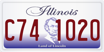 IL license plate C741020