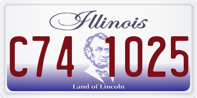 IL license plate C741025