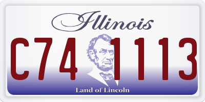 IL license plate C741113