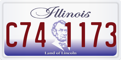 IL license plate C741173
