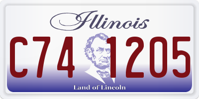 IL license plate C741205
