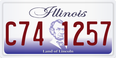 IL license plate C741257