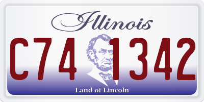 IL license plate C741342