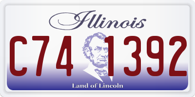 IL license plate C741392