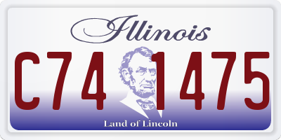 IL license plate C741475