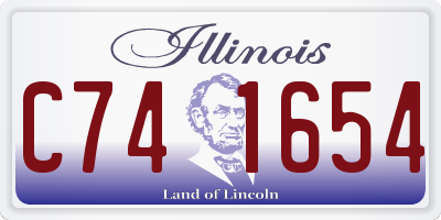 IL license plate C741654