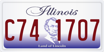 IL license plate C741707