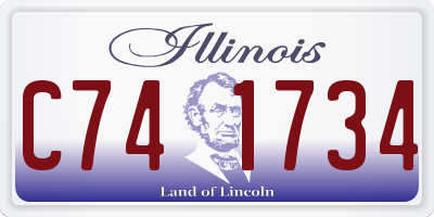 IL license plate C741734