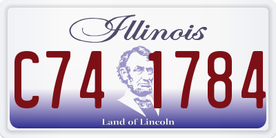 IL license plate C741784