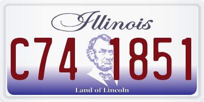 IL license plate C741851