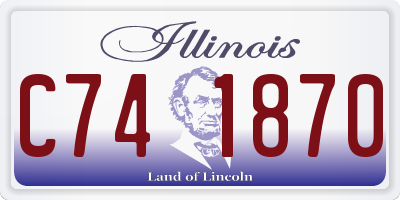 IL license plate C741870