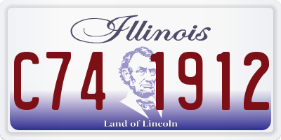 IL license plate C741912