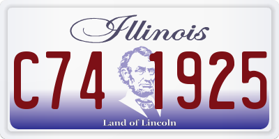 IL license plate C741925