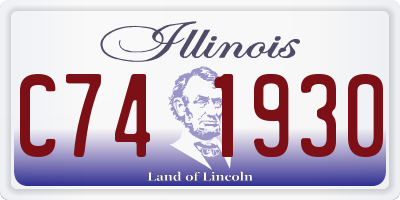 IL license plate C741930